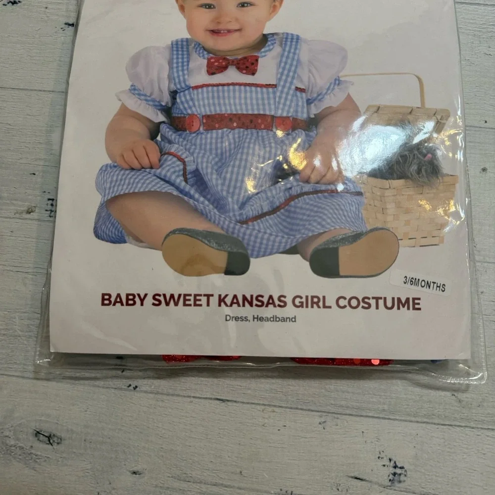 Halloween Costumes baby Kansas girl‎ Dorothy wizard of oz costume 3-6 months